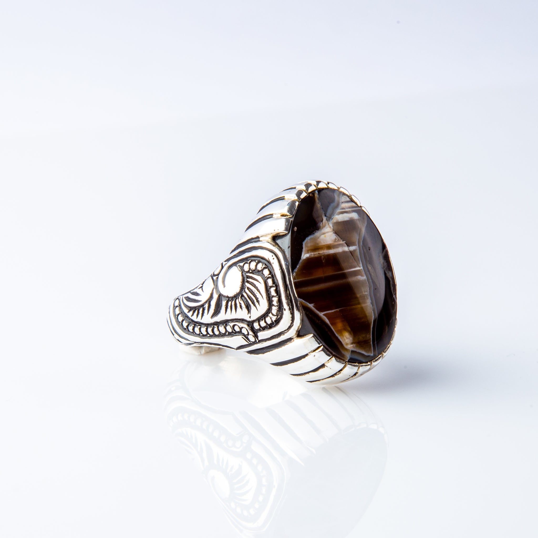 Interlaced Black Agate