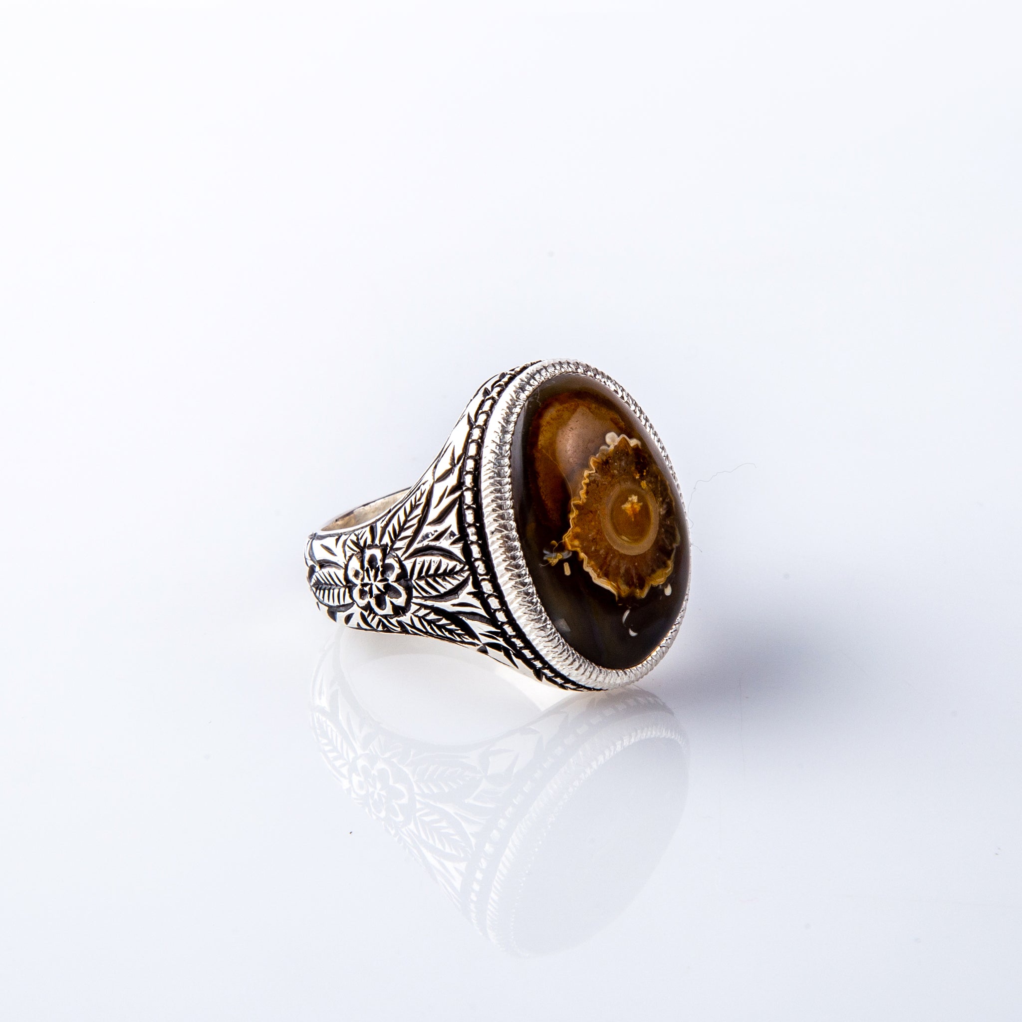 Rare Black and Gold Solimani Single & Eyelash Agate