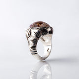 Indian bafori Solimani Agate Ring special center eye color