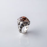 Indian bafori Solimani Agate Ring special center eye color