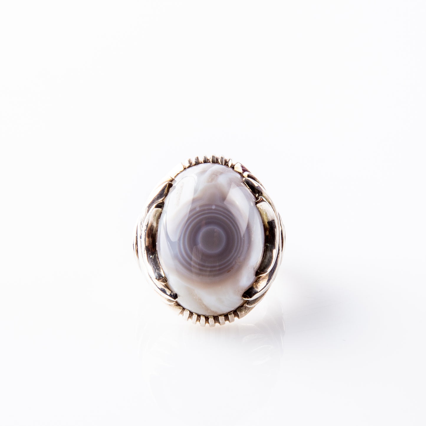 Rare Grey Banded Orbicular solimani Agate