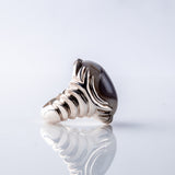 Rare Grey Banded Orbicular solimani Agate