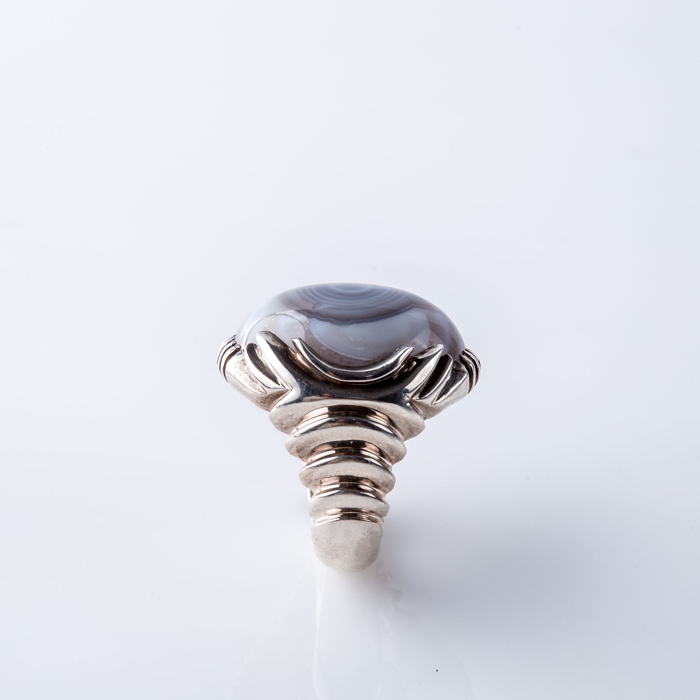 Rare Grey Banded Orbicular solimani Agate
