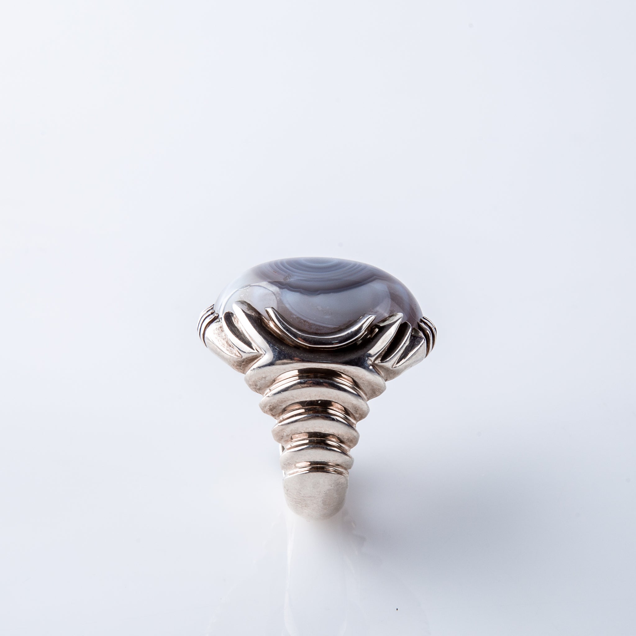 Rare Grey Banded Orbicular solimani Agate