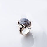 Rare Grey Banded Orbicular solimani Agate