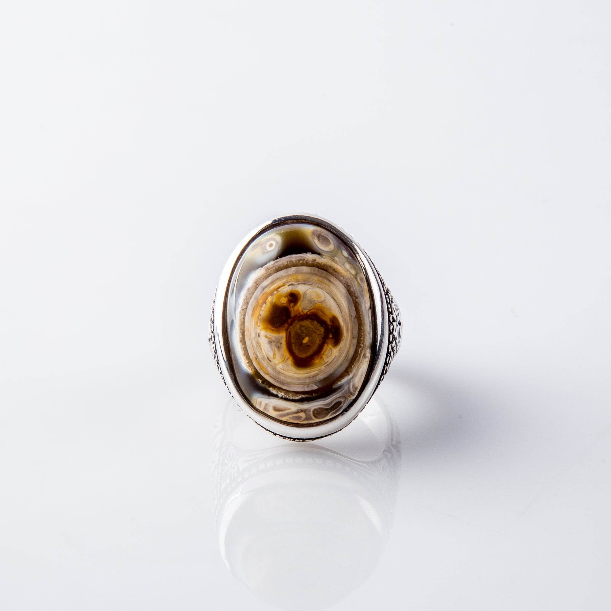 Rare Picture Bafouri Solimani Agate With Wide Banded Orbicular