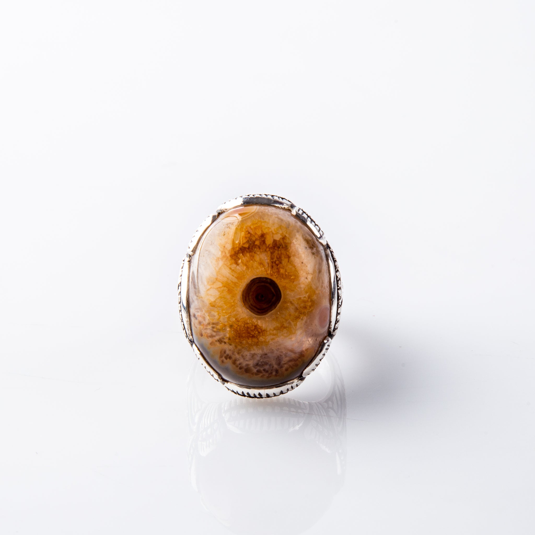 Yellow Solimani Agate single Eye full Eyelash Agate Stone