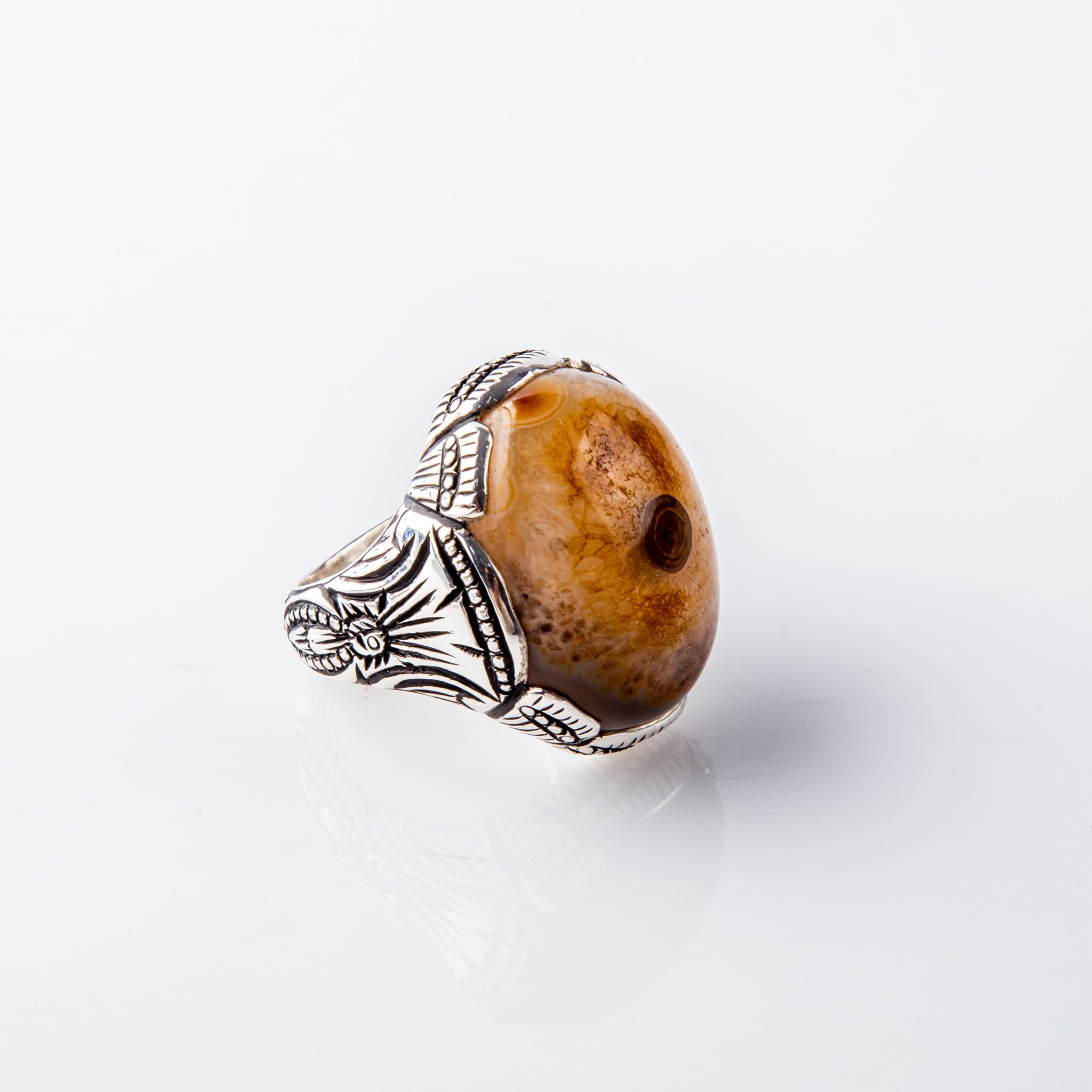 Yellow Solimani Agate single Eye full Eyelash Agate Stone