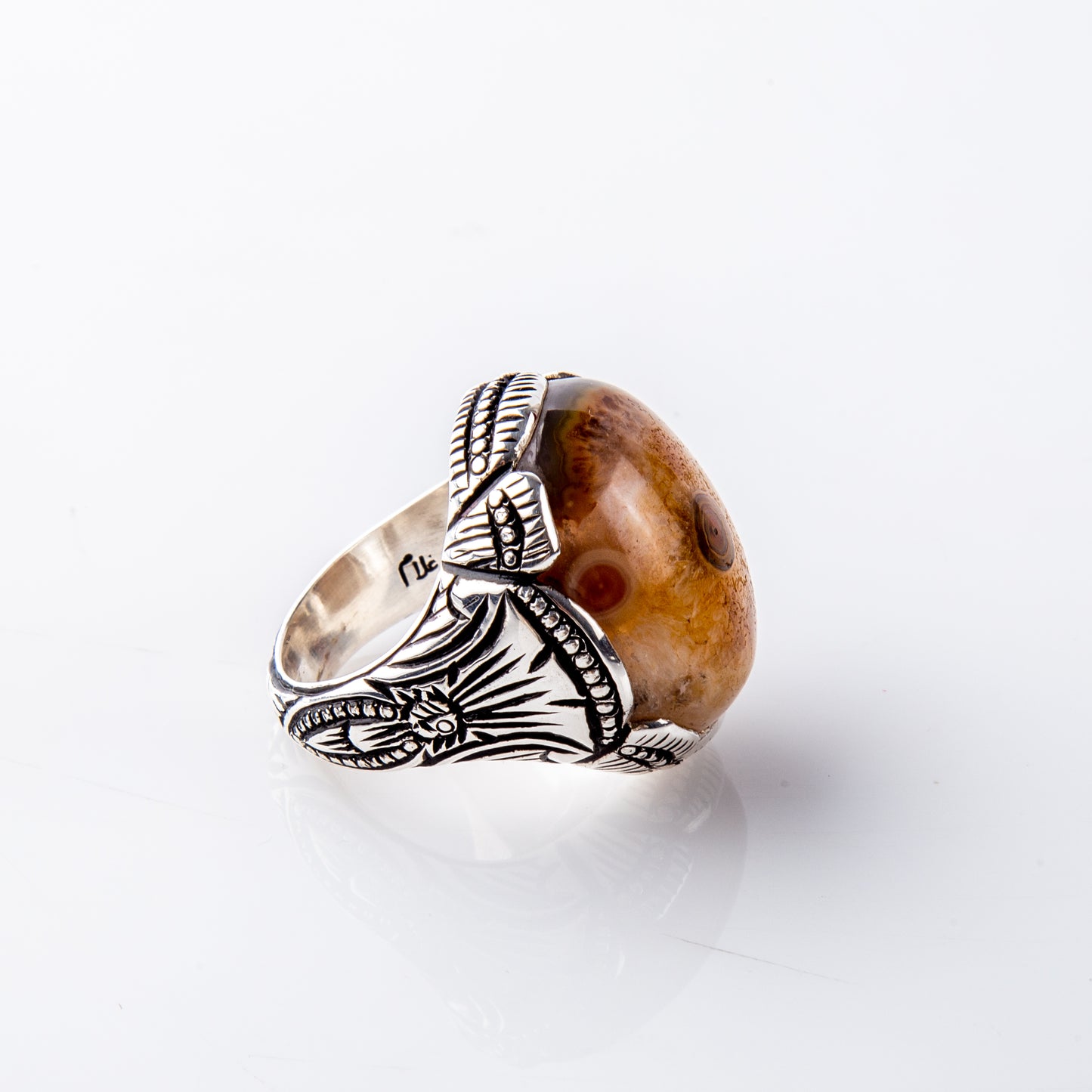 Yellow Solimani Agate single Eye full Eyelash Agate Stone