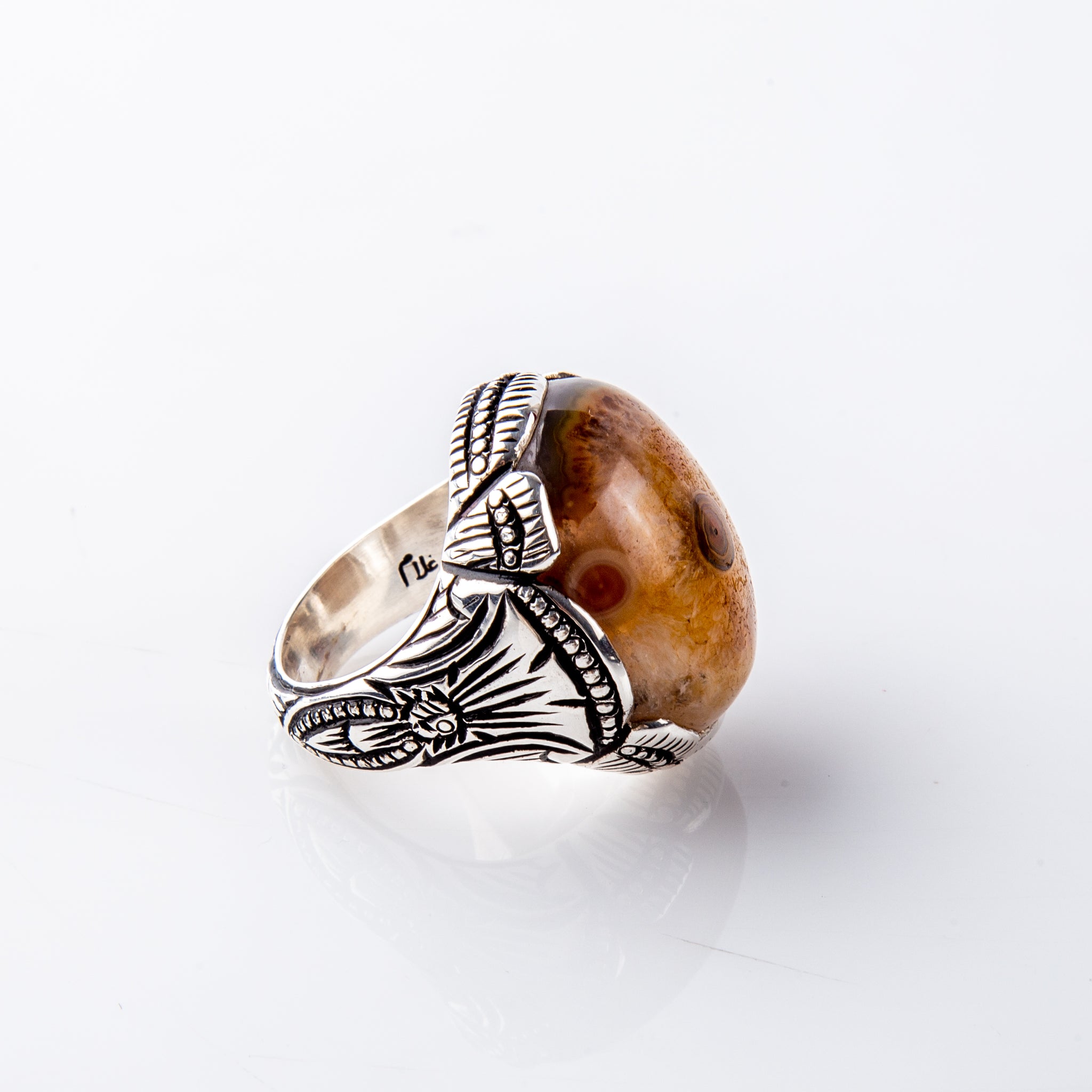 Yellow Solimani Agate single Eye full Eyelash Agate Stone