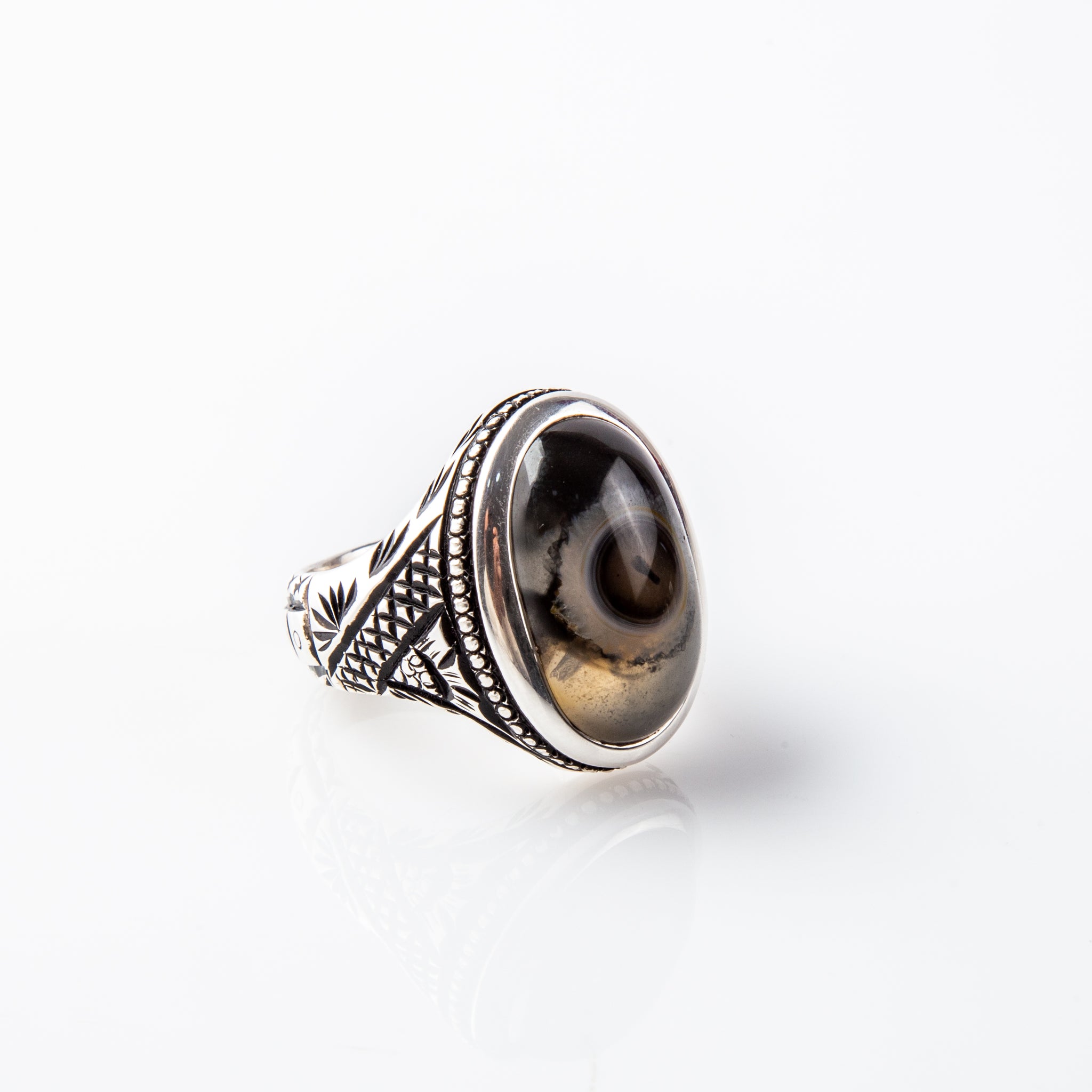 Black Rare Solimani Eye & Eyelash Agate Stone